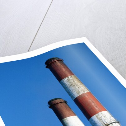 Smokestacks at a Power Plant by Anonymous