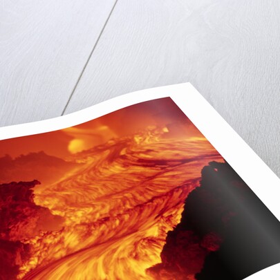 Lava Flowing from Mount Etna by Anonymous