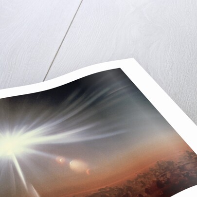 Solar Eclipse Seen from a Plane by Anonymous
