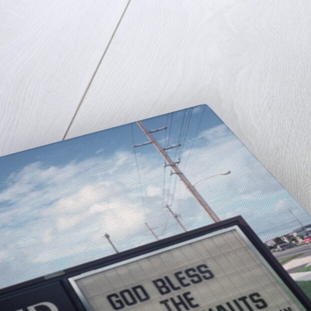 Church Sign with Encouraging Message for Astronauts by Anonymous