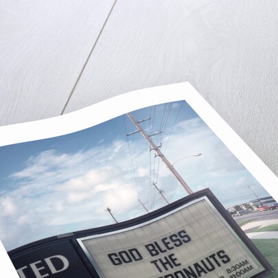 Church Sign with Encouraging Message for Astronauts by Anonymous