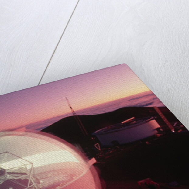 Keck Telescope Inside Its Dome by Anonymous