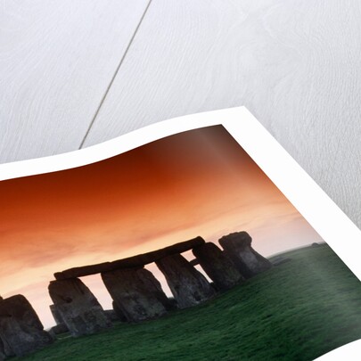 Red Sky over Stonehenge by Anonymous