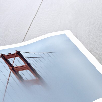 Golden Gate Bridge Tower Surrounded by Fog by Anonymous