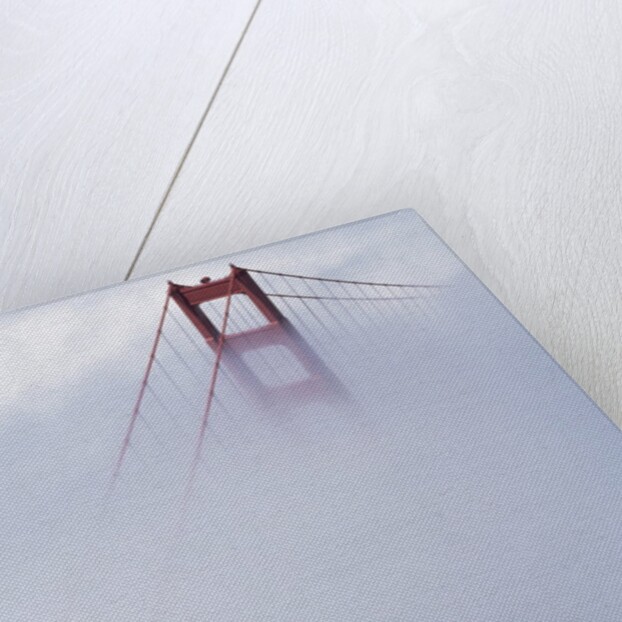 Golden Gate Bridge Tower Surrounded by Fog by Anonymous