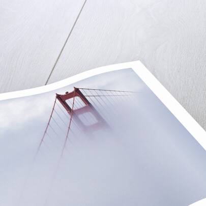 Golden Gate Bridge Tower Surrounded by Fog by Anonymous