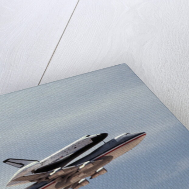 Space Shuttle Challenger Riding on 747 by Anonymous