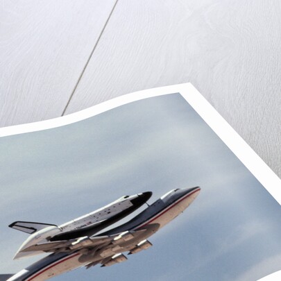 Space Shuttle Challenger Riding on 747 by Anonymous