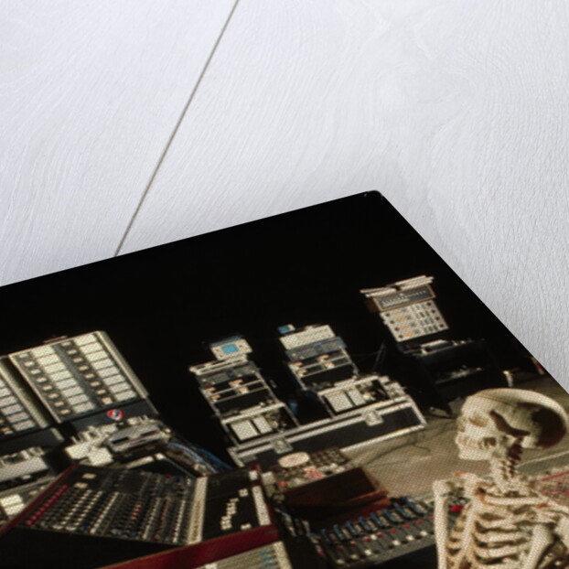 Skeleton at Mixing Boards by Anonymous