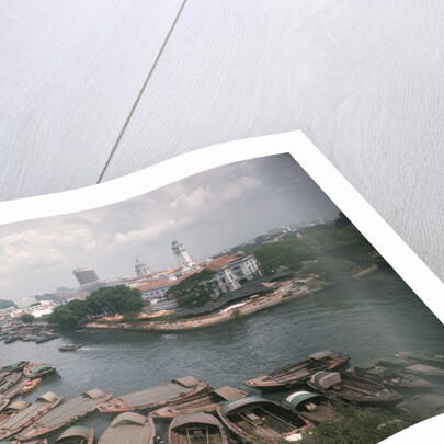 Skiffs in Singapore Harbor by Anonymous