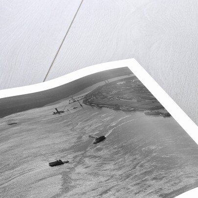 Ferry Barges on the Mississippi River by Corbis