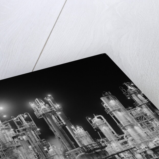 Hydro-Carbon Refinery at Night by Anonymous