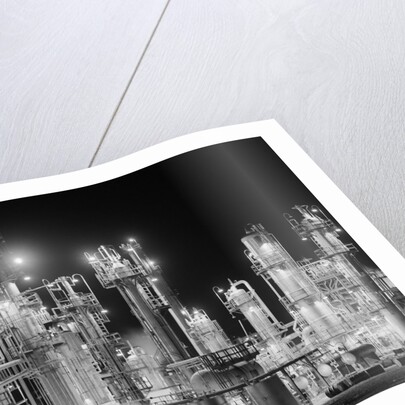 Hydro-Carbon Refinery at Night by Anonymous