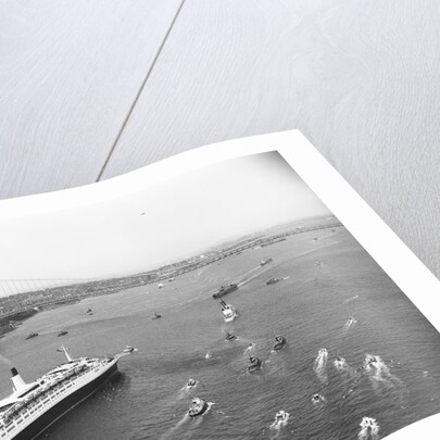Cruise Ship Entering New York's Harbor by Anonymous