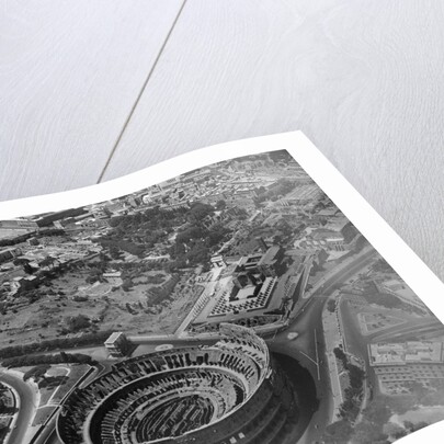 Aerial View of Roman Colosseum and Vicinity, Looking Southwest by Corbis