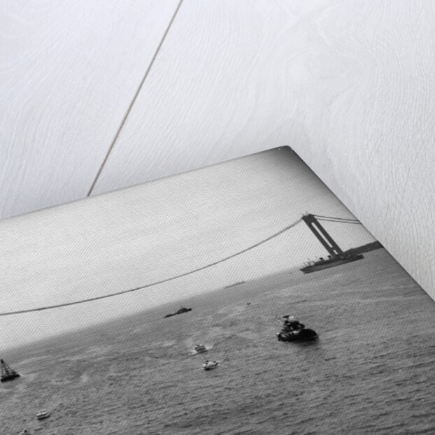 Verrazano-Narrows Bridge Under Construction by Anonymous