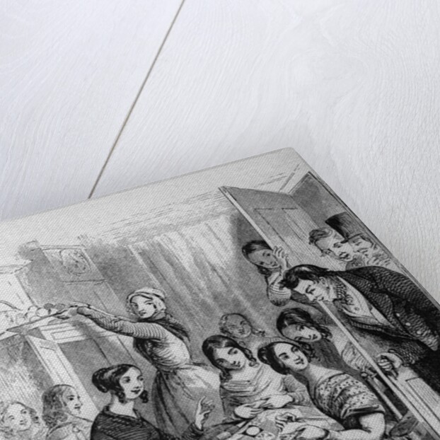 Quilting Party in American Home by Anonymous