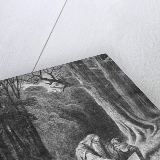 Merlin Painting Knight's Shield by Anonymous