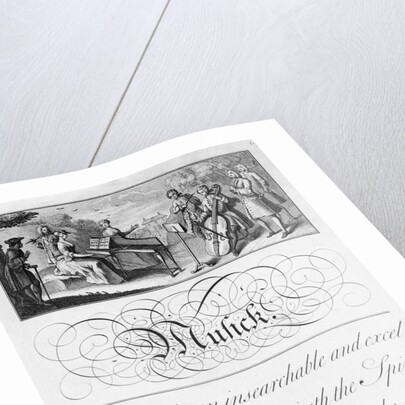 Chamber Music Group with Calligraphic Composition by Anonymous