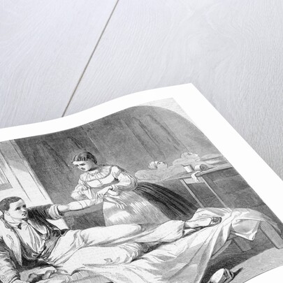 Nurse Tending to Wounded Soldier by Anonymous