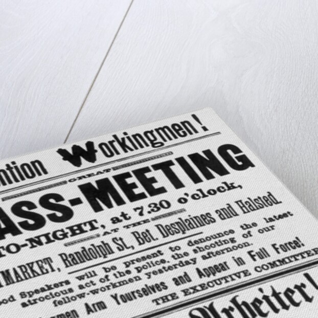 Haymarket Meeting Poster by Anonymous