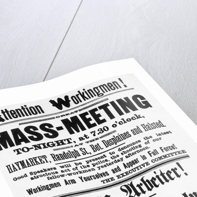 Haymarket Meeting Poster by Anonymous