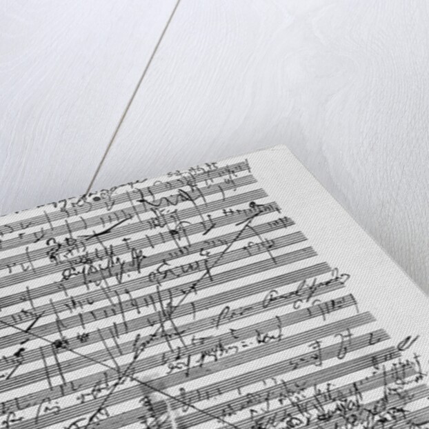 Display of Musical Score by Ludwig Beethoven by Anonymous