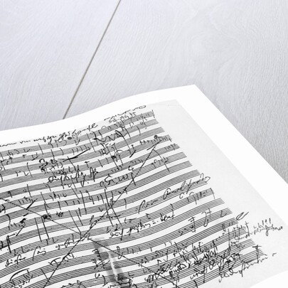 Display of Musical Score by Ludwig Beethoven by Anonymous