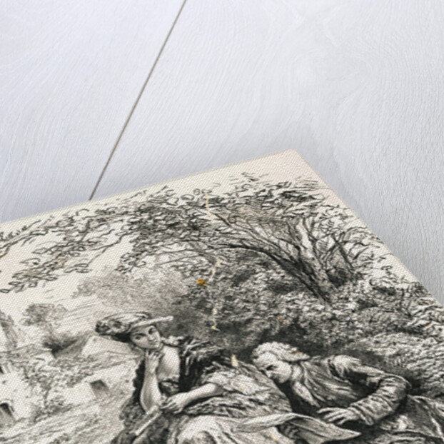 Jean-Jacques Rousseau with Madame D'Epinay by Anonymous