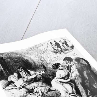 Illustration Depicting Prostitutes Cavorting with Swells by Anonymous