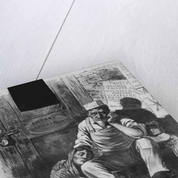 Family Resting Outside Factory Door by Anonymous