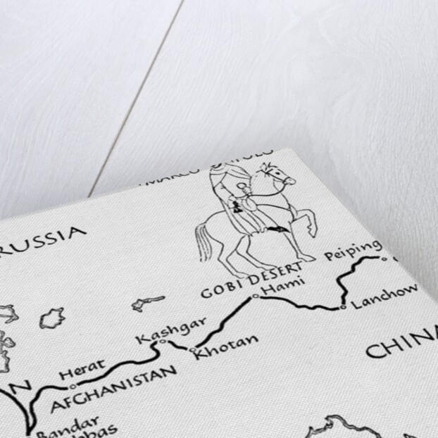 Map of Marco Polo's Travels by Anonymous