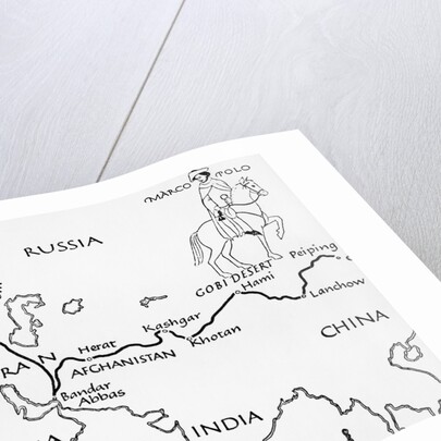 Map of Marco Polo's Travels by Anonymous