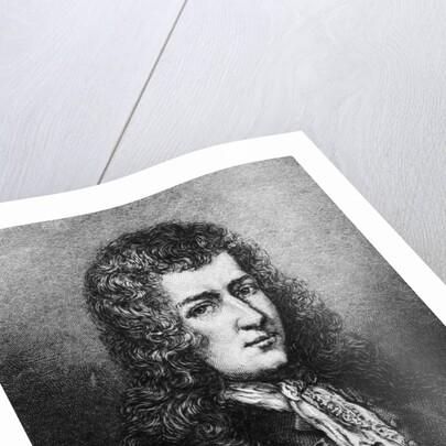 17th-Century Engraving of Rene-Robert Cavelier de La Salle by Anonymous