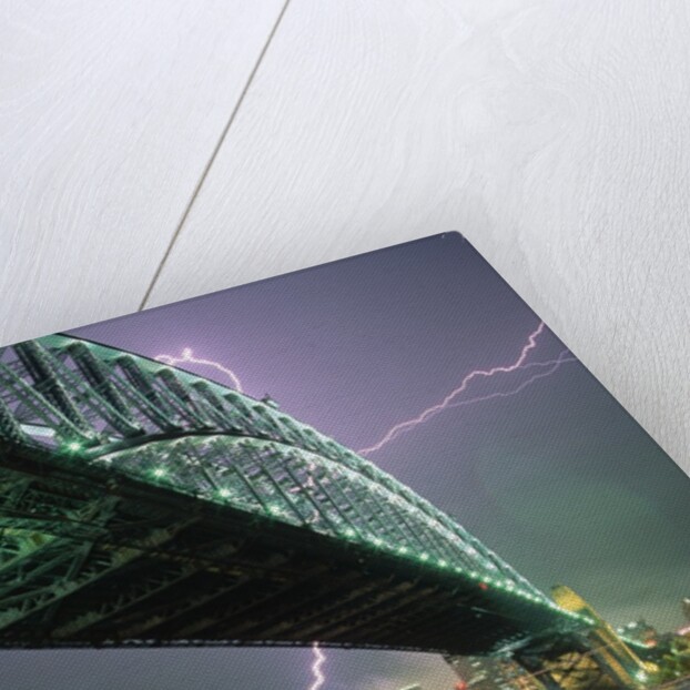 Bridge and Lightning at Sydney Harbour by Anonymous