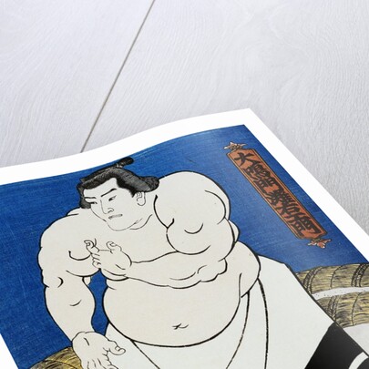 Japanese Print of a Sumo Wrestler Probably by Kunisada