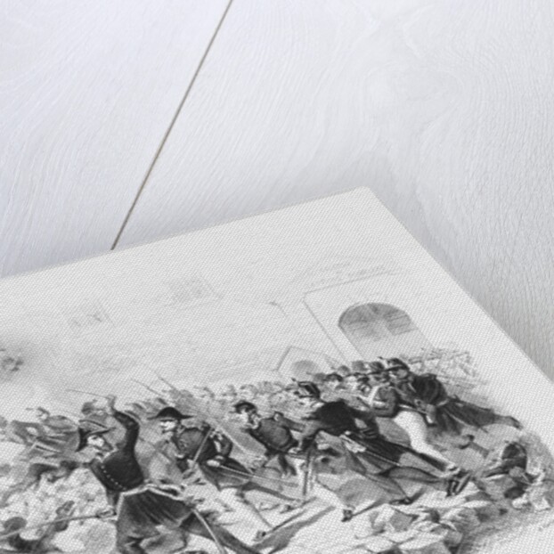 Taking of the Barricade at Sainte Catherine from Splendors of the French National Guard by Anonymous