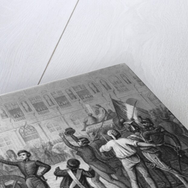 Engraving Depicting the Adoption of the Tricolor Flag from Splendors of the French National Guard by Anonymous