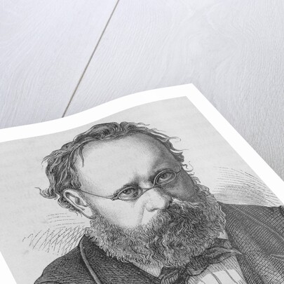19th Century Portrait of French Socialist Joseph Proudhon from L'Histoire de France by Henri Jean Guillaume Martin
