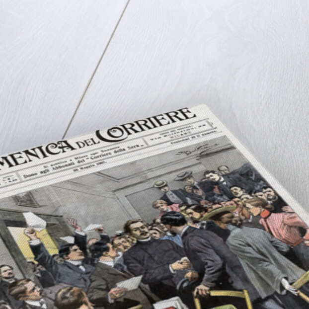 Newspaper Illustration of Maxim Gorky Arriving in Congress in London by Anonymous