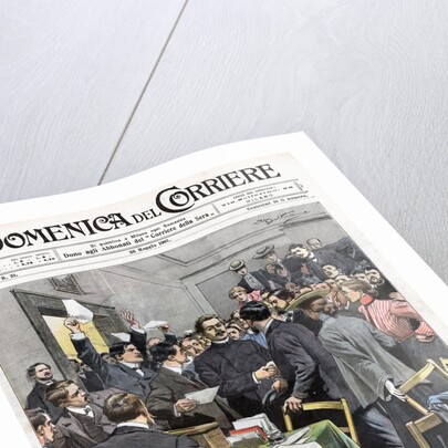 Newspaper Illustration of Maxim Gorky Arriving in Congress in London by Anonymous