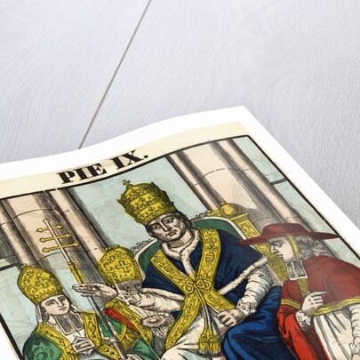 Pie IX Woodblock Print by Anonymous