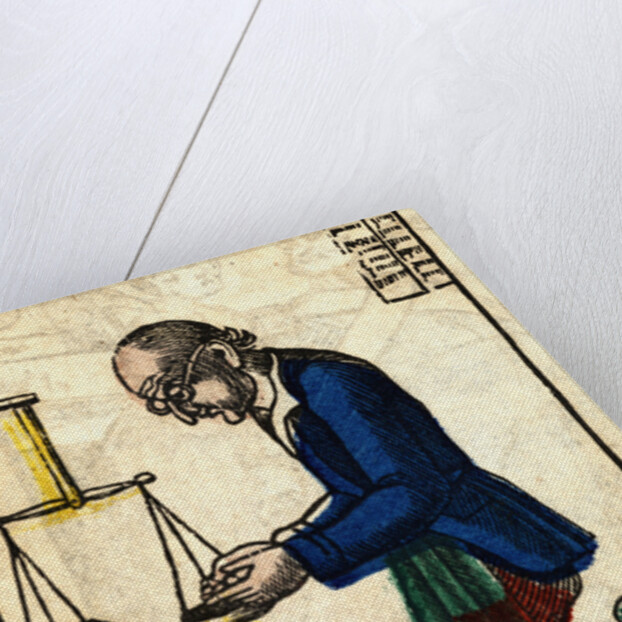 Usurier - Wucherer Woodblock Print by Anonymous