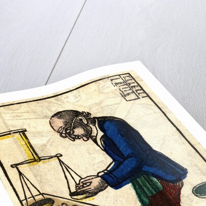 Usurier - Wucherer Woodblock Print by Anonymous
