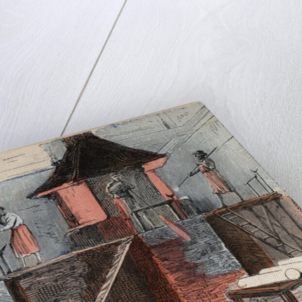 19th-Century Illustration of Glass Blowing by Anonymous