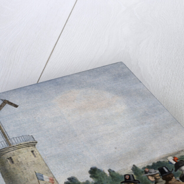 Illustration of the Experiment of the Telegraph of Cap in the Park of Saint-Fargeau in Menilmontant in July of 1763 by Anonymous