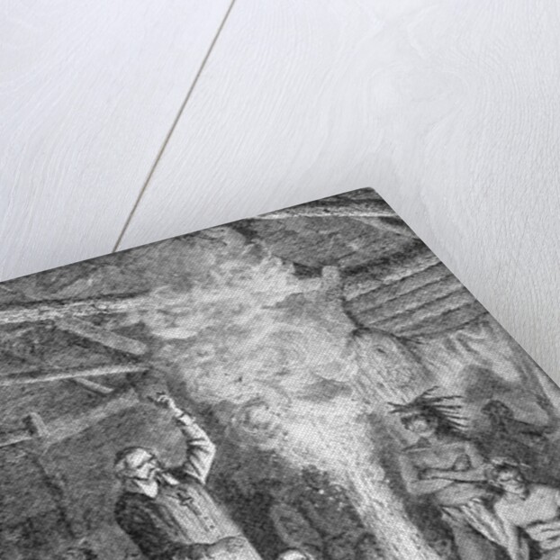 Illustration of Saint Jean de Brebeuf Speaking to Indian Council by Anonymous