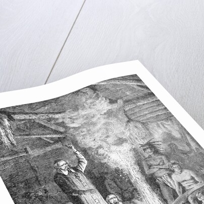 Illustration of Saint Jean de Brebeuf Speaking to Indian Council by Anonymous