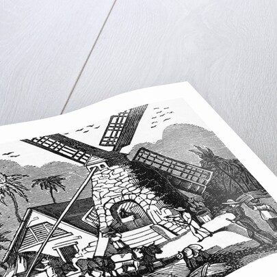 Illustration of Early Workers at West Indies Sugar Mill by Anonymous