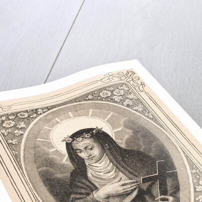 Portrait of Saint Rose of Lima Holding a Cross by Anonymous